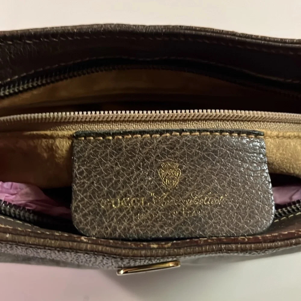 Vintage Gucci GG Crossbody/Shoulder Handbag Brown Leather - Picture 4 of 9